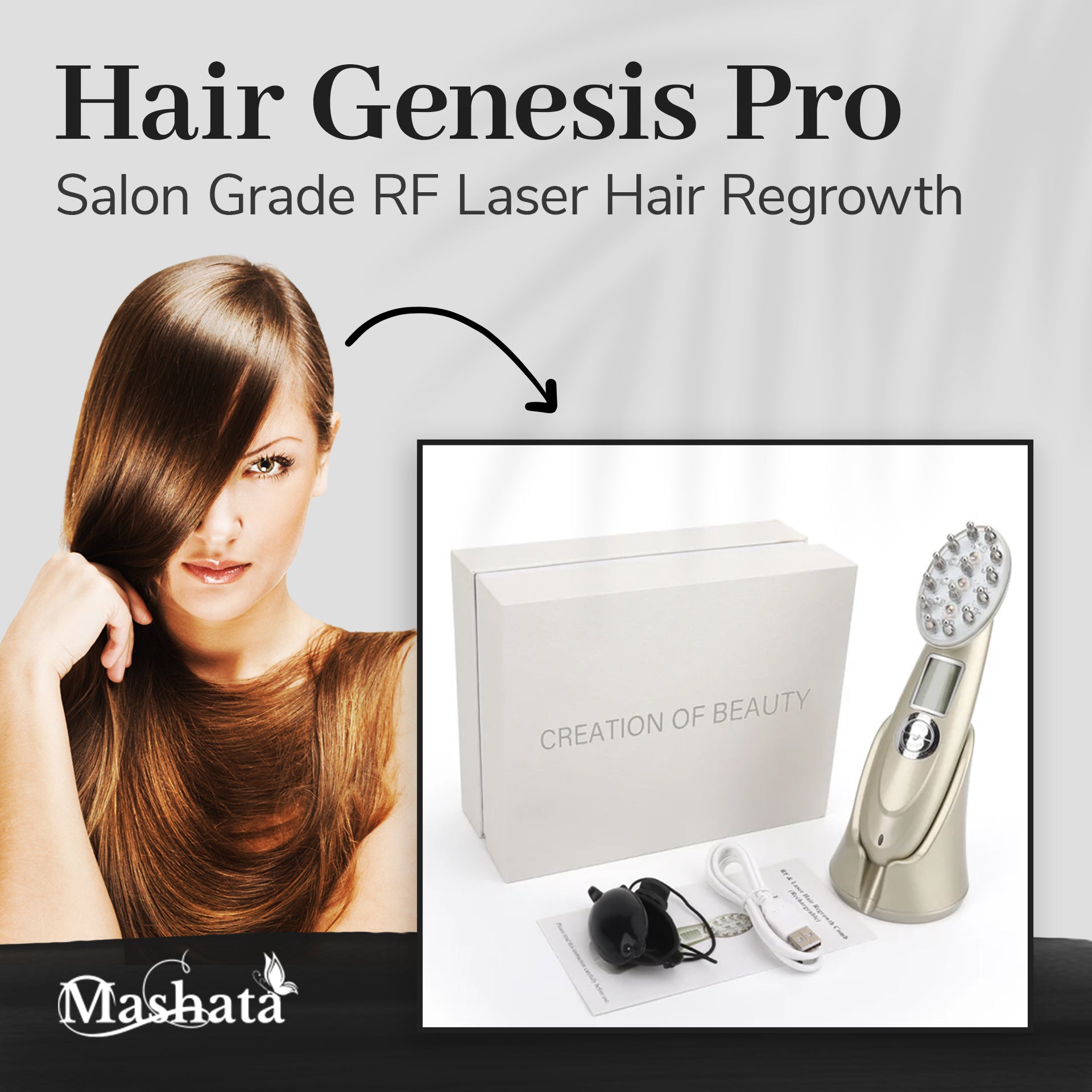 CREATION OF BEAUTY RF & LASER HAIR REGROWTH COMB